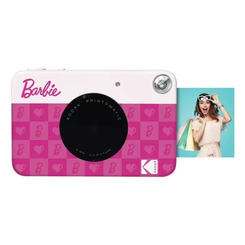 Kodak x Barbie Printomatic Instantcamera, roze, ZINK Zero-Ink directe afdruk (RODOMATICB10)