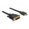Videokabel-adapter DeLOCK 85582 1 m HDMI Type-A DVI-D zwart