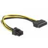 Delock 82924 SATA 15-polig naar 6-polig PCI Express stroomkabel