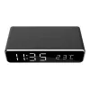 Digitale wekker GEMBIRD DAC-WPC-01 met LCD-display, zwart aluminium behuizing, netvoeding