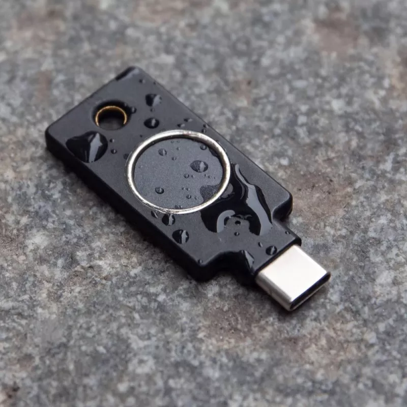 YubiKey C Bio FIDO Edition Yubico zwart wachtwoordloze authenticatie