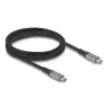 USB-kabel DeLOCK 81192 USB4 Gen 2x2 2m USB-C zwart grijs