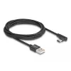 DeLOCK USB 2.0-kabel Type-A stekker naar USB Type-C stekker haaks 2 m zwart