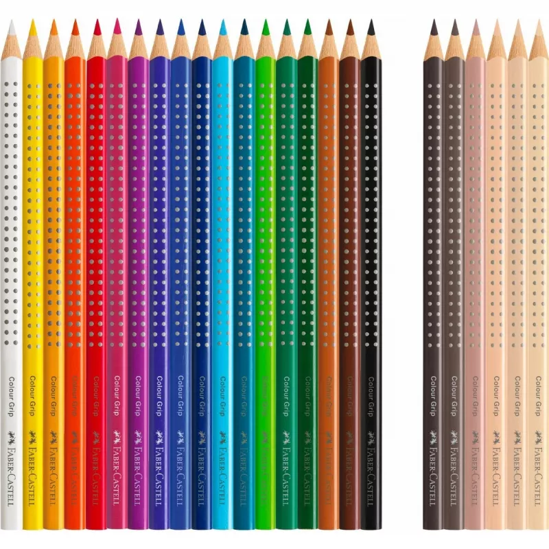 Faber-Castell 112819 Grip Skin Tones kleurpotloden, 18+6