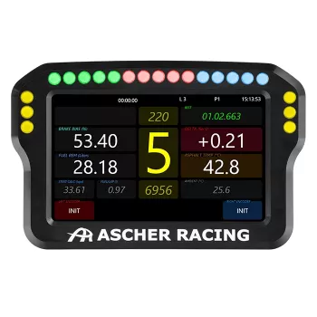 Stuurwiel-dashboard Ascher Racing 4 inch model 76080028 voor simracing-opstellingen