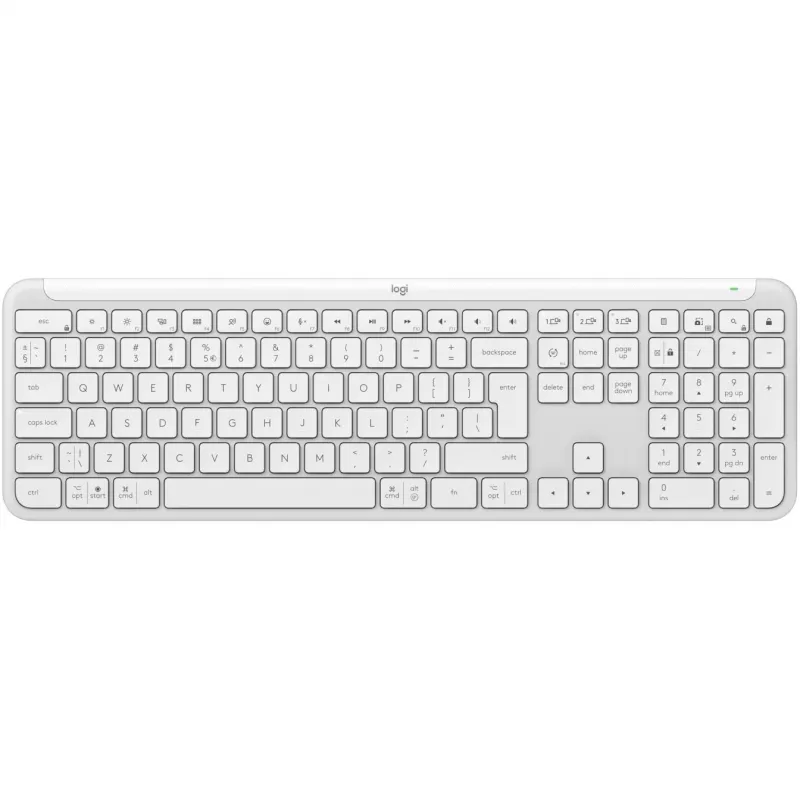 Logitech K950 Signature slank toetsenbord kantoor RF draadloos Bluetooth QWERTY US International wit