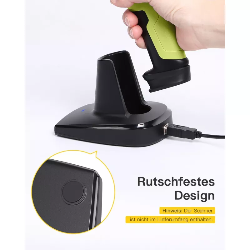 Barcodescanner Inateck BS04001 2-in-1 draadloos oplaadbaar via USB