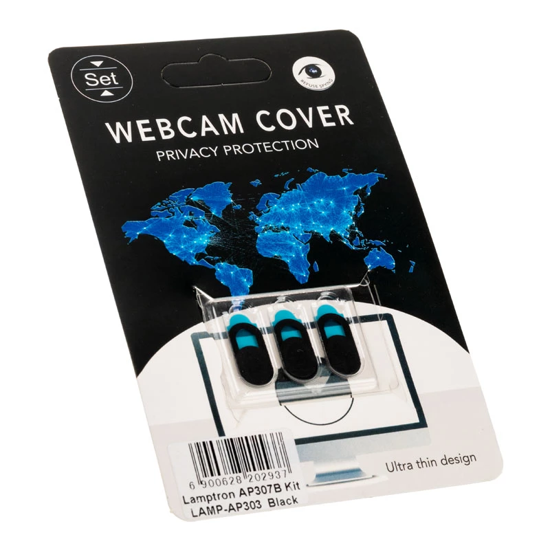 Webcam Slide Cover Kit Lamptron LAMP-AP303, 3-delig zwart