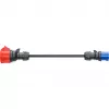 go-e CH-04-31 adapter voor Gemini flex 11 kW, CEE rood 16 A driefasig naar CEE blauw 16 A, IP55, 0,3 m, zwart
