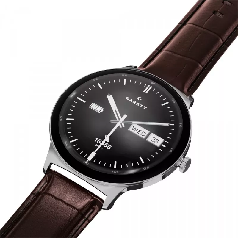 Smartwatch Garett Quantum — roestvrij staal zilver