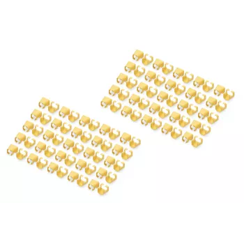 DIGITUS - kabelclips met kleurcodering - voor patchkabels - geel (verpakking van 100) (A-CC-Y)