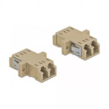 Glasvezeladapter DELOCK LC bus naar bus OM2 duplex (2 stuks, polyzak)