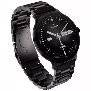Smartwatch Garett Quantum – zwart roestvrij staal