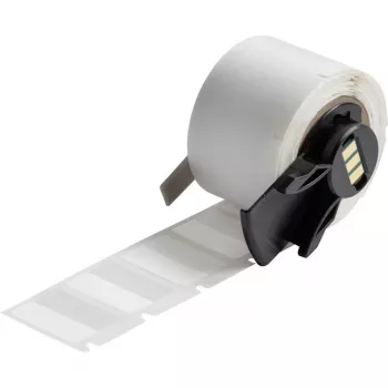 Brady, M6-96-427, vinyl, zelflaminerend, wit/transparant, mat, 25,40 x 9,53(19,05) mm, voor kabeldiameter 2,00 - 3,00 mm, permanent (250 stuks) (173917)