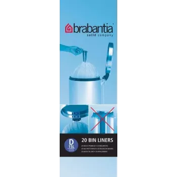 Brabantia PerfectFit vuilniszakken type D, 15-20 l, 20 zakken