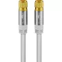 Goobay SAT-antennekabel (135 dB type), 4-voudig afgeschermd, 5 m, wit - verguld, F-stekker > F-stekker (70644)