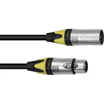 XLR-kabel PSSO 3-polig 20 m zwart met Neutrik-stekkerverbindingen