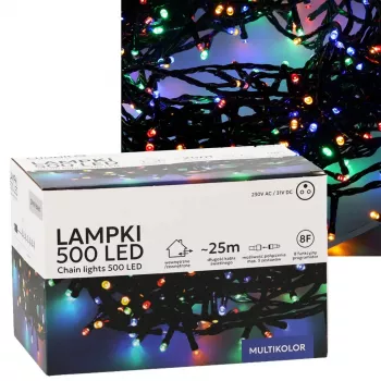 LED-lichtsnoer Extralink 500 LEDs meerkleurig, 25 m, binnen/buiten, model EX.73318