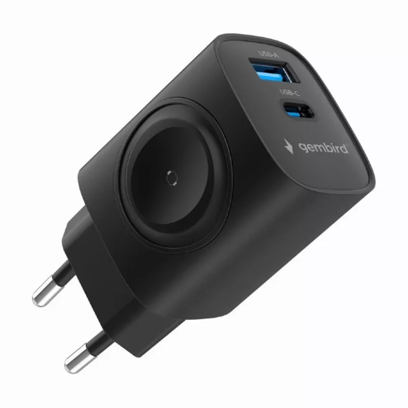 USB-A USB-C oplader 20W Power Delivery Quick Charge 3.0, zwart