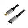 LogiLink USB-kabel USB 3.2 Gen 2 CUA0105 0,5 m USB-C zwart grijs