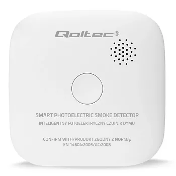 Draadloze rookmelder QOLTEC model 52653 met 85 dB batterijalarm