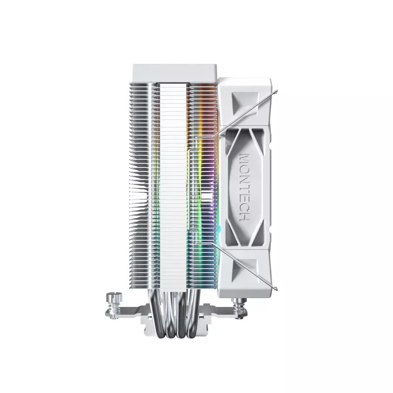 Montech NX400 White ARGB CPU-luchtkoeler, 120 mm, multi-socket, wit