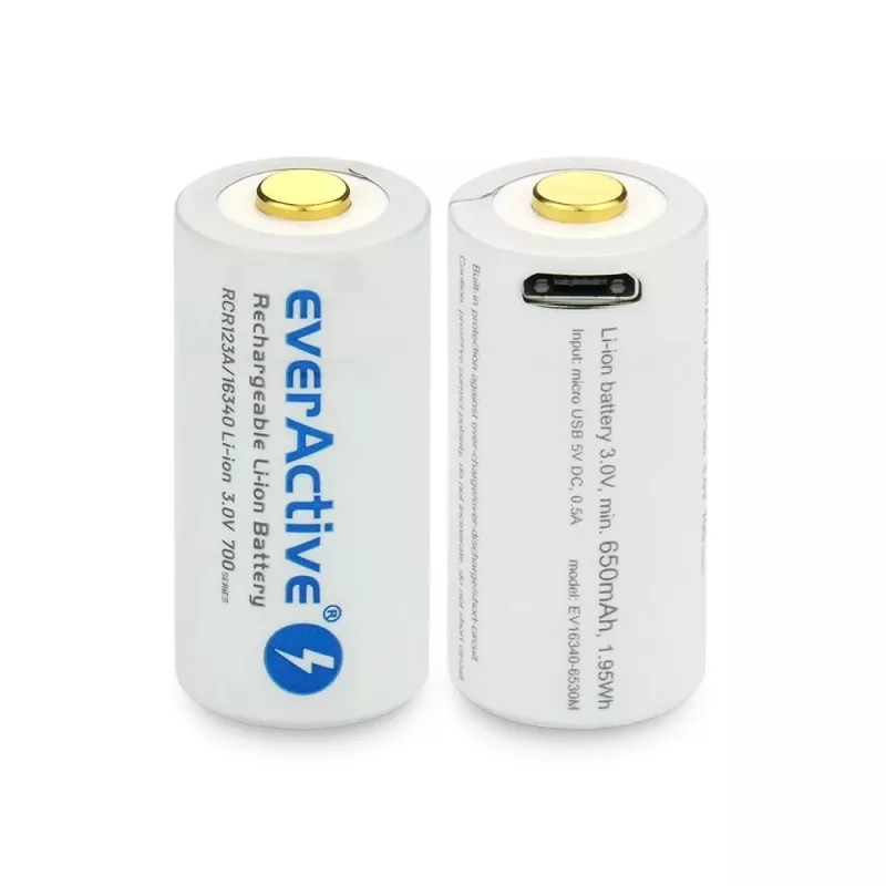 Oplaadbare batterij everActive EV16340 700mAh 3V met micro-USB-oplaadfunctie
