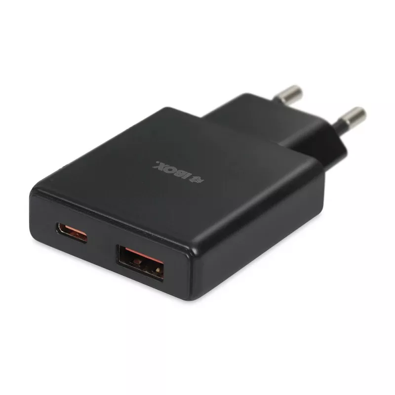 iBOX C-43 Slim GaN PD30W wandlader, zwart