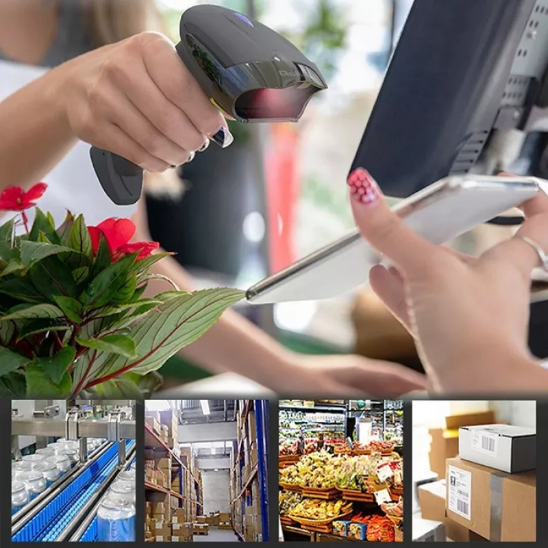 Draadloze barcodescanner QOLTEC 50856 – 1D- & 2D-draadloos handapparaat, USB-interface, ABS-behuizing, 170×62×100 mm, 203 g