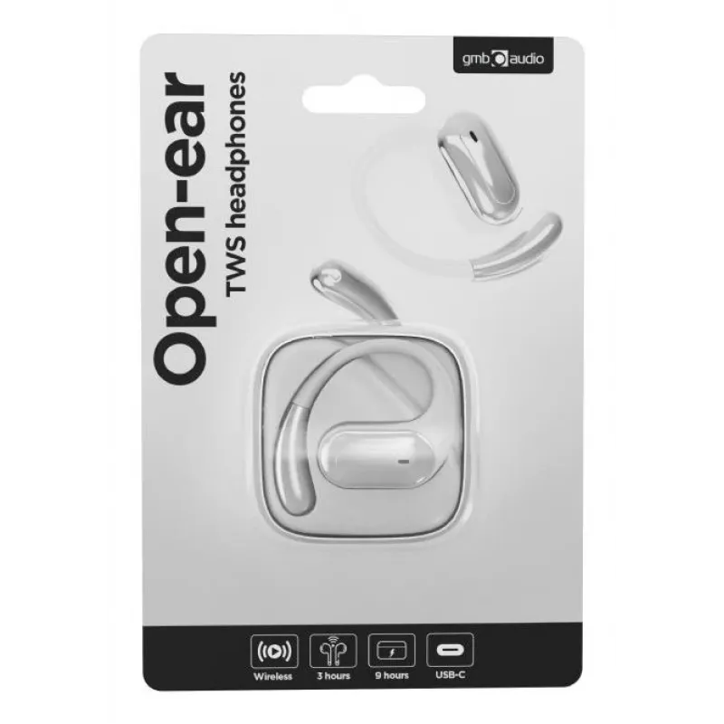 Gembird OWS-01-W Bluetooth open-ear TWS-oordopjes, wit