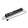 Stekkerdoos LANBERG SP1 1,5 m – 5x PL-stopcontacten, zwart