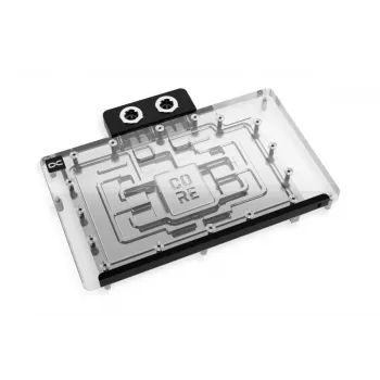 Backplate Alphacool 10268 acryl aluminium chroom koper nylon zwart 160,8 mm