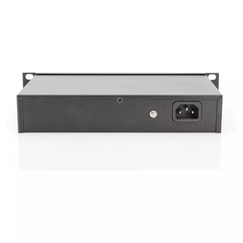 DIGITUS Gigabit Ethernet PoE-switch 8-poorts PoE+ 10 inch rack, tot 80 W PoE-budget
