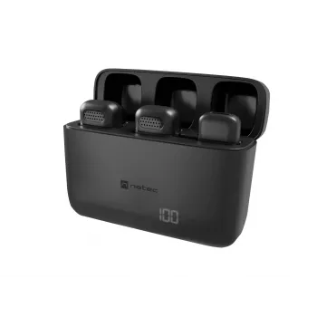 NATEC Hopper Black lavalier-/clipmicrofoon