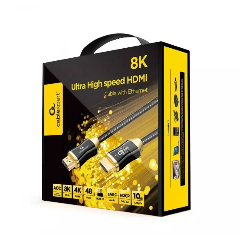 Actieve optische HDMI-kabel GEMBIRD 10 m, HDMI type A stekker–stekker, 48 Gbit/s, HDMI 2.1