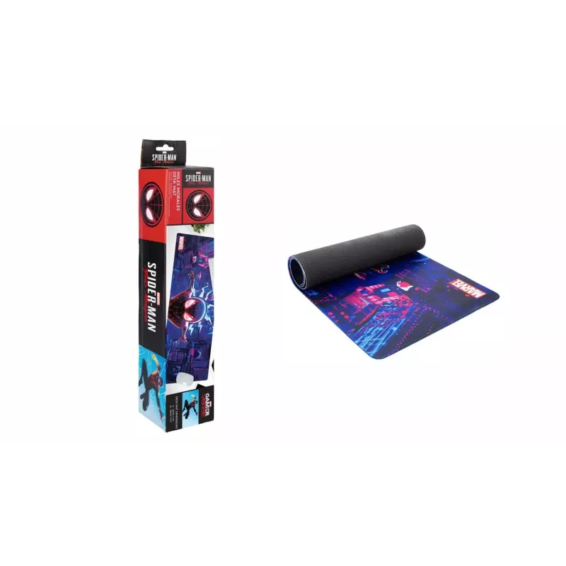 Bureaumat Paladone Spiderman Miles Morales – groot gaming-/werkblad, antislip onderkant