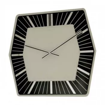 NeXtime wandklok 8128zw Hexagon, 43x43 cm, wit