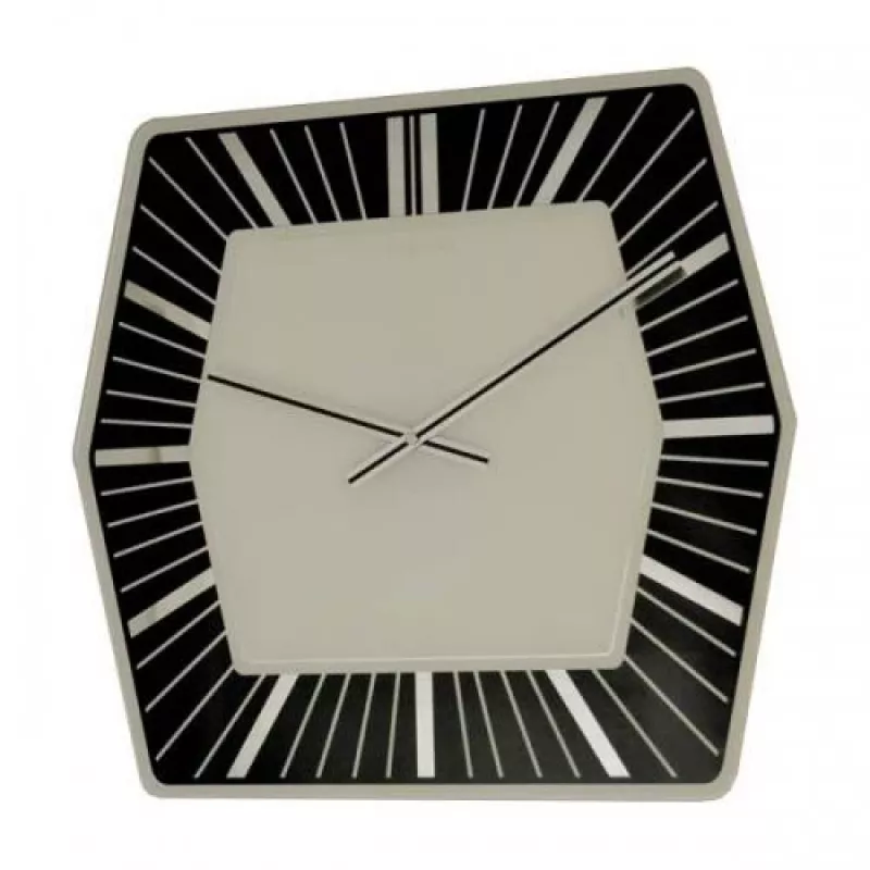 NeXtime wandklok 8128zw Hexagon, 43x43 cm, wit