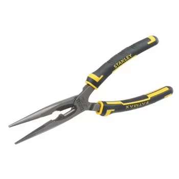 Stanley FatMax vlakrondtang Long Nose Pliers zwart geel 200 mm 203 g