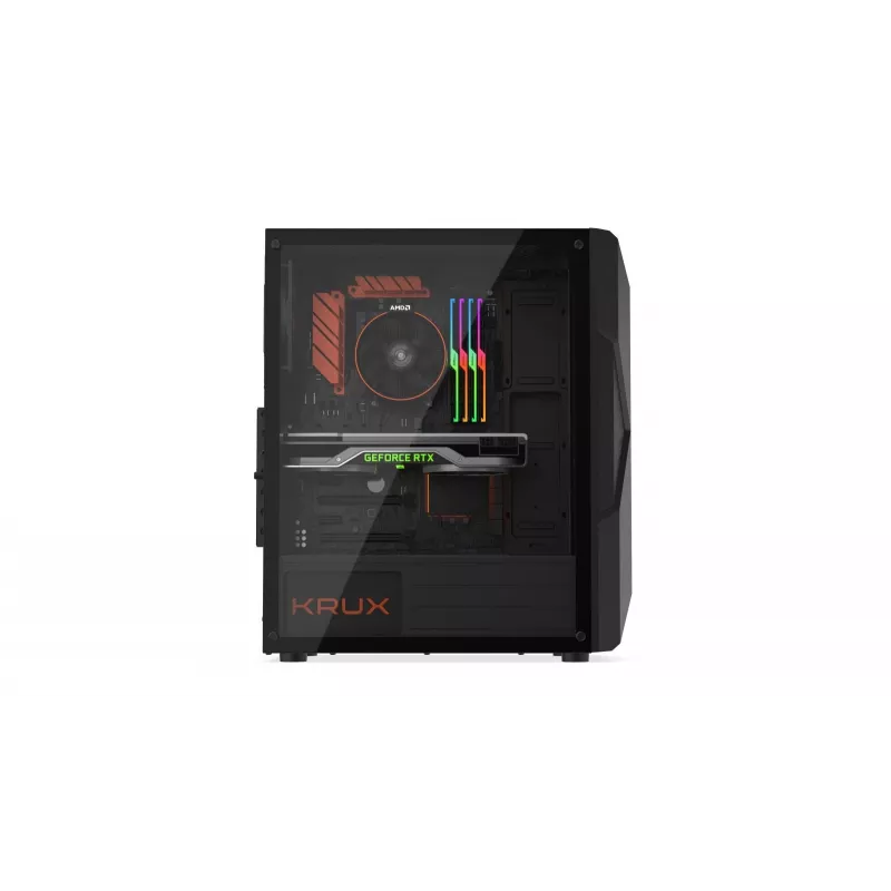 Krux ASTRAL - PC - zwart - ATX - micro ATX - Mini-ITX - gaming - 15,9 cm - 29 cm