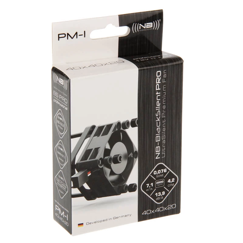 NOISEBLOCKER SchwarzSilentPRO PM-1 40mm behuizingsventilator