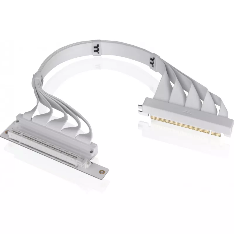 Thermaltake PCI-E 4.0 Dual 90 Degree riserkabel, 40 cm, wit (AC-077-CO6OTN-C1)