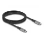 USB-kabel DeLOCK 81192 USB4 Gen 2x2 2m USB-C zwart grijs