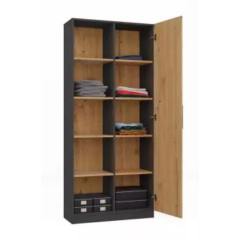 Boekenkast-opzet Topeshop RD-80 ANT/ART KPL, 10 legplanken, spaanplaat, 800×300×1820 mm