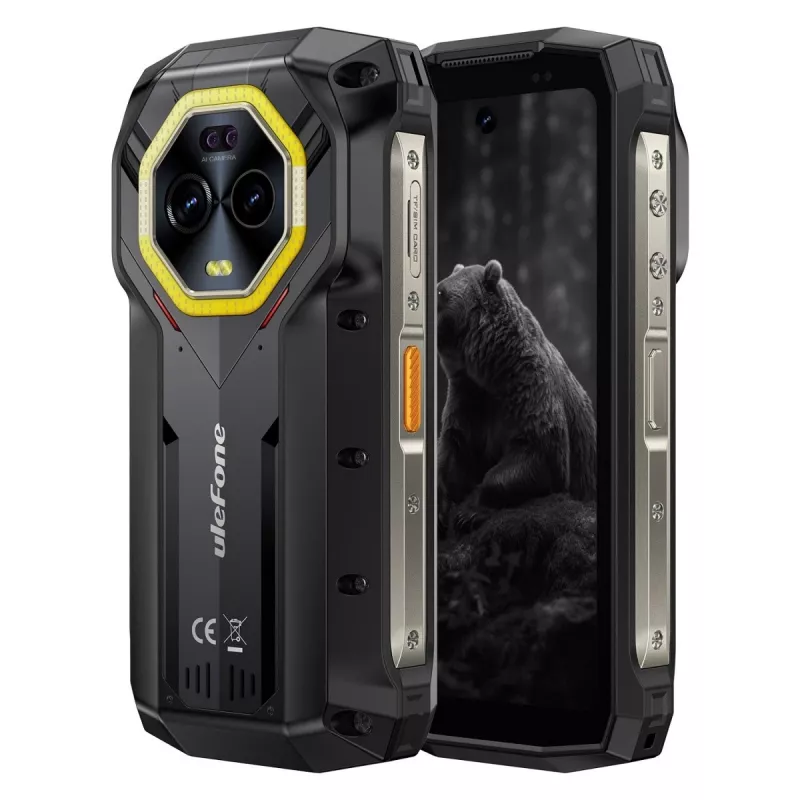 Ulefone Armor Mini 20 smartphone, 4,7 inch, Helio G99, 8GB RAM, 256GB, 6200 mAh, Android 14, zwart
