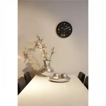 NeXtime wandklok 3049 Serious Black, Ø32 cm, zwart