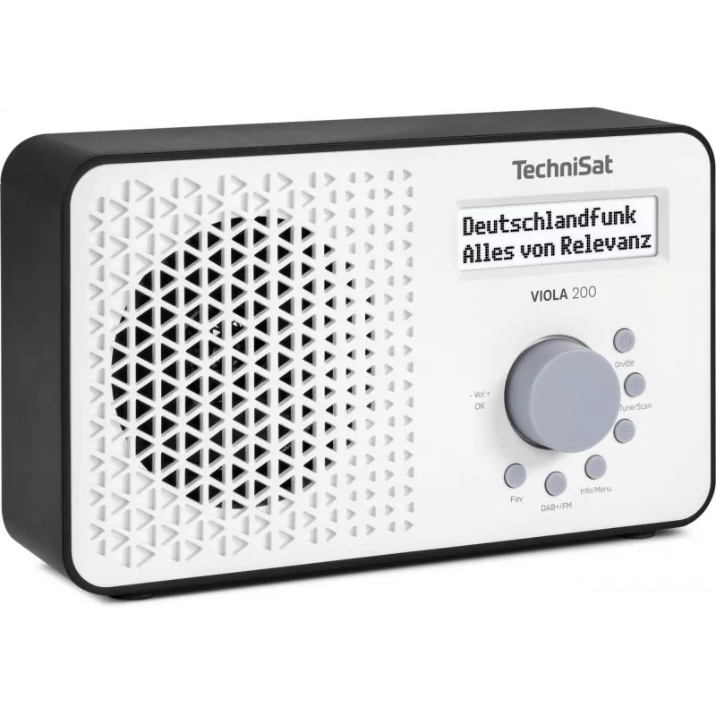 TechniSat VIOLA 200 DAB+ digitale radiowekker, wit/zwart