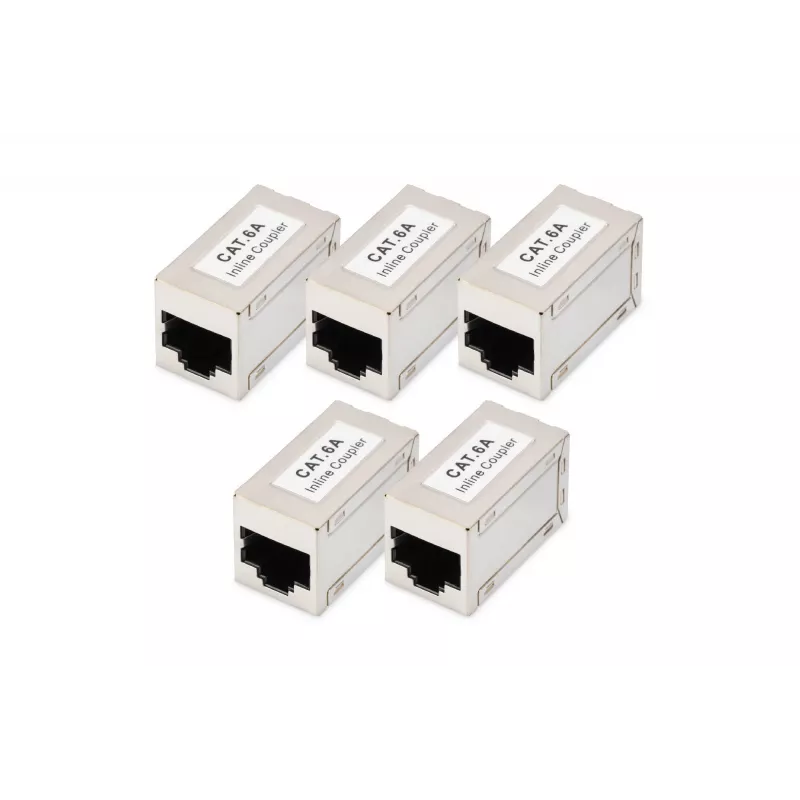 Digitus CAT 6A modulaire koppelstukken afgeschermd 5 stuks RJ-45 gouden contacten
