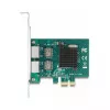 DeLOCK PCI Express x1-kaart naar 2 x RJ45 Gigabit LAN BCM grijs