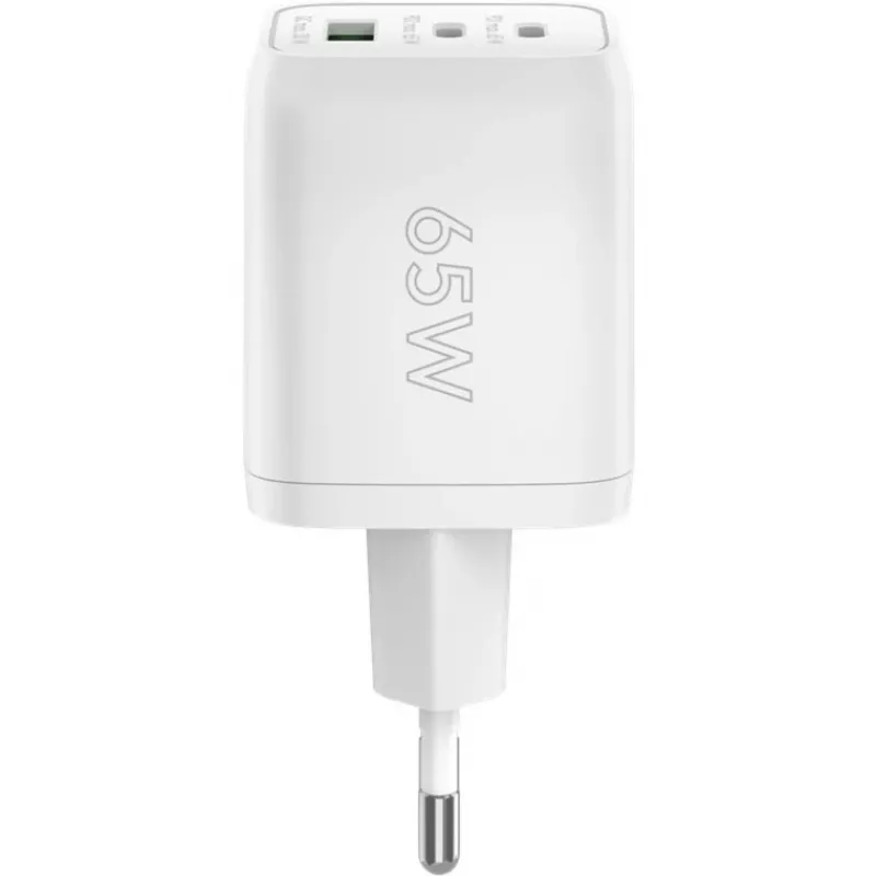 USB-C snellader Nano, PD, GaN, 65 watt (wit, 1x USB-A, 2x USB-C PD, Charge 3.0)